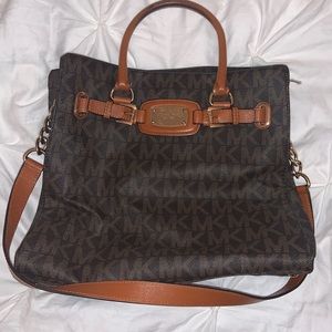 Michael Kors brown handbag with long strap